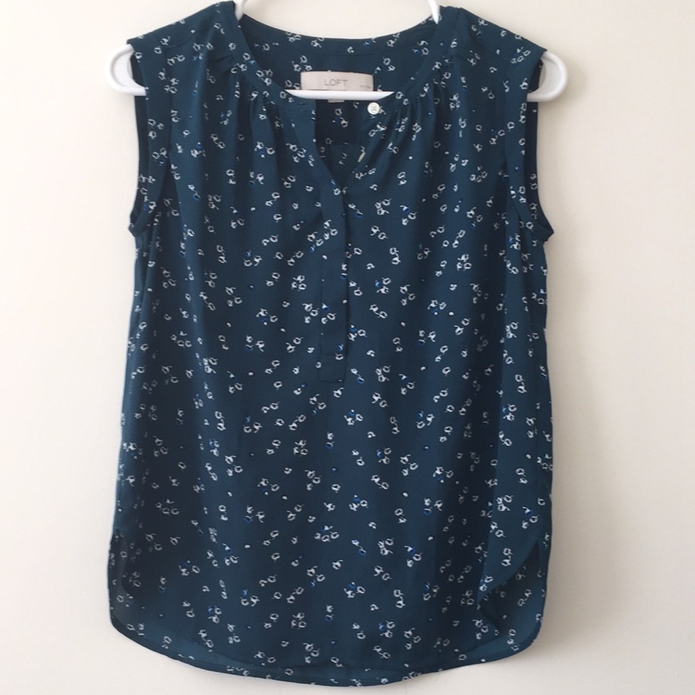 LOFT Sleeveless Floral Shirt